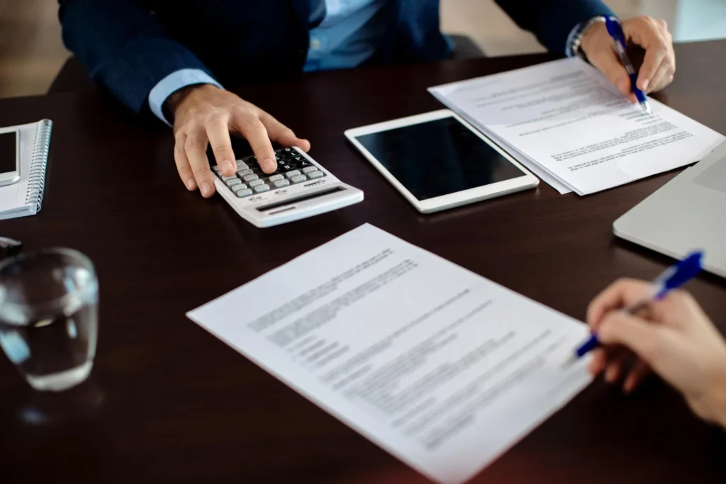 Calculator and documents used to estimate real estate referral income and referral fees